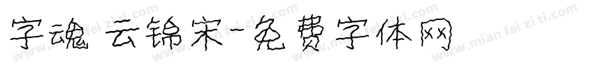 字魂 云锦宋字体转换